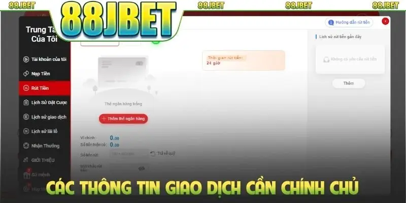 Các thông tin giao dịch cần chính chủ