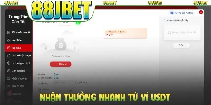 Nhận thưởng nhanh từ ví USDT